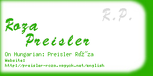 roza preisler business card